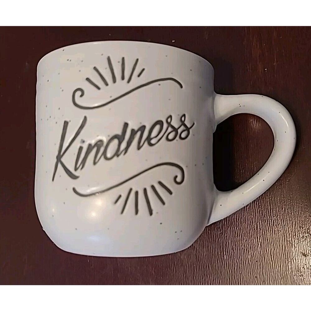 Sheffield Home Kindness Coffee Mug 12oz White With Black Dots And Pink Inside
